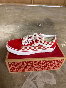 Vans Old Skool Red Checkerboard Sneakers