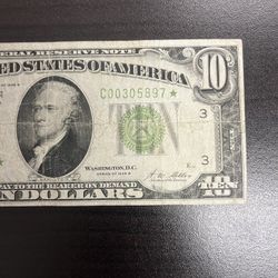 1928 $10 STAR ⭐️ NOTE  GREEN SEAL