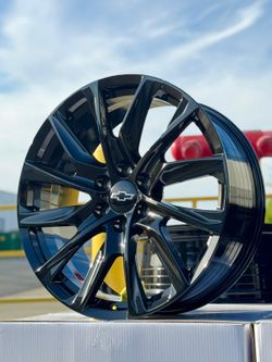 NEW 22” Gloss black wheels 6x5.5 GM style fits Chevrolet 1500 Silverado Tahoe 6 lug