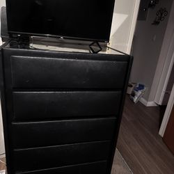 dresser with a glass top