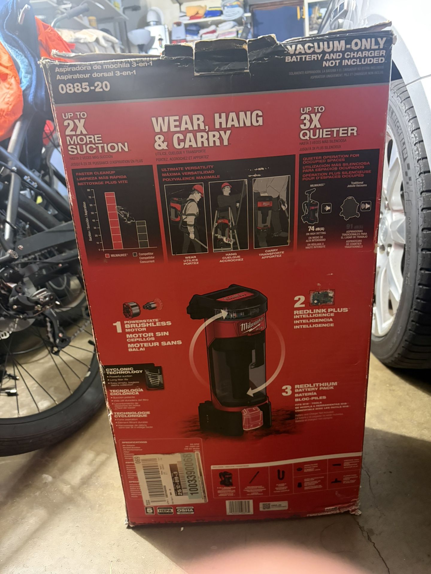 Milwaukee Back Pack Vacuum