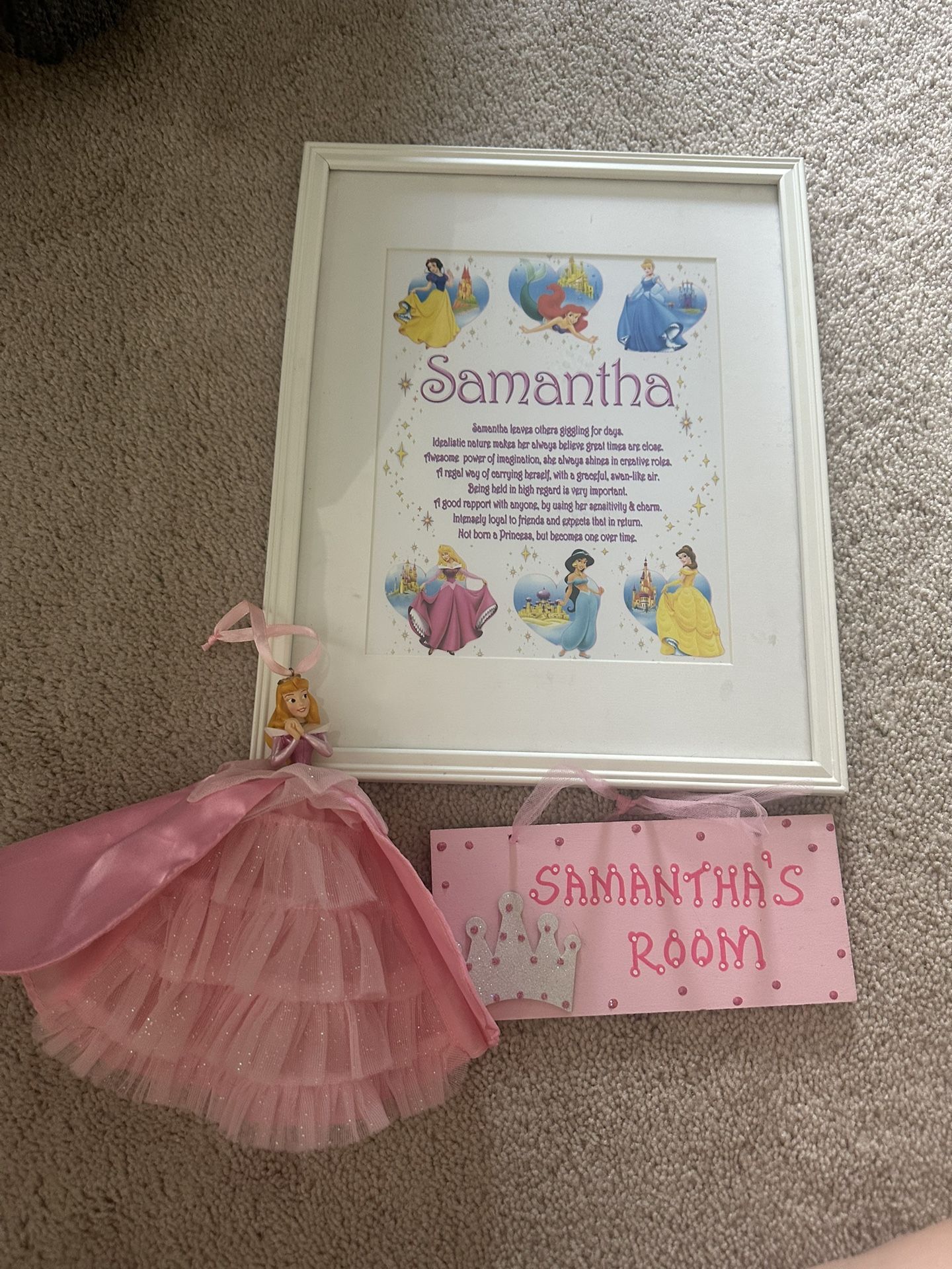 Samantha Name Disney Princess Frame And Room Decor