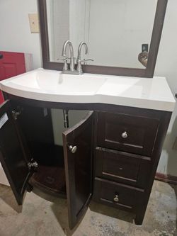 Bathroom vanity with mirror