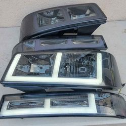 03-14 Chevrolet Express Gmc Savana 03-23 Express Savana 2500 And 3500 LED DRL Headlights Luces Micas