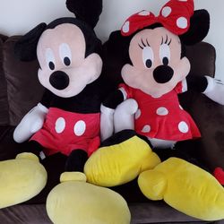 Large Mickie And Minnie Plush Toys