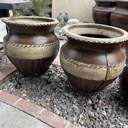 New Flower Pots Made Out Of Clay And Steel Holder Perfect Gift 🎁 