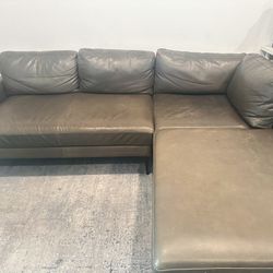 westelm leather sofa