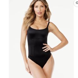 Sofia Intimates by Sofia Vergara Women's Satin Sculpting Corset Bodysuit Size L