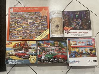 Lot Of 6 500-550 Piece Puzzles - $15/All