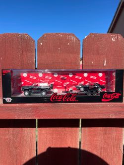 M2 Machines Coca-Cola Limited Edition Chevrolet K5 Blazer & Pontiac Firebird with Trailer