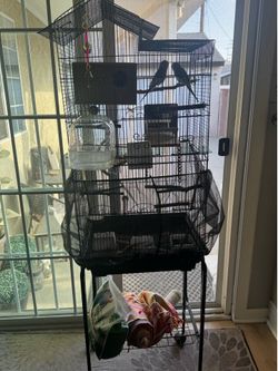 Parakeets & Cage for SALE