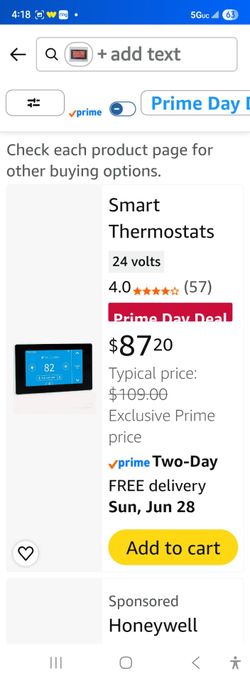 Thermostat multiple pick which one youu need price starts a 45