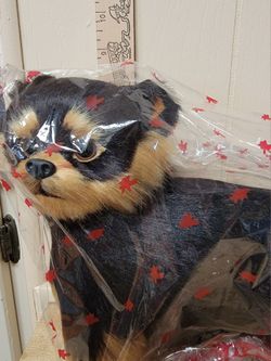 Dog Toy Model Yorkshire Terrier Puppy-Lifelike 