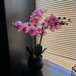 Fake orchid plant decor