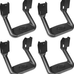 Bully BBS-1103-2 Black Powder Coated Aluminum Universal Fit Truck Side Step Set of 4 for Trucks from Chevy (Chevrolet), Ford, Toyota, GMC, Dodge RAM, 