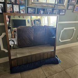 Dresser Mirror With Hardware.  44.5"wide x 43"high
