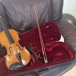 Violin With Case, Bow, Shoulder Rest