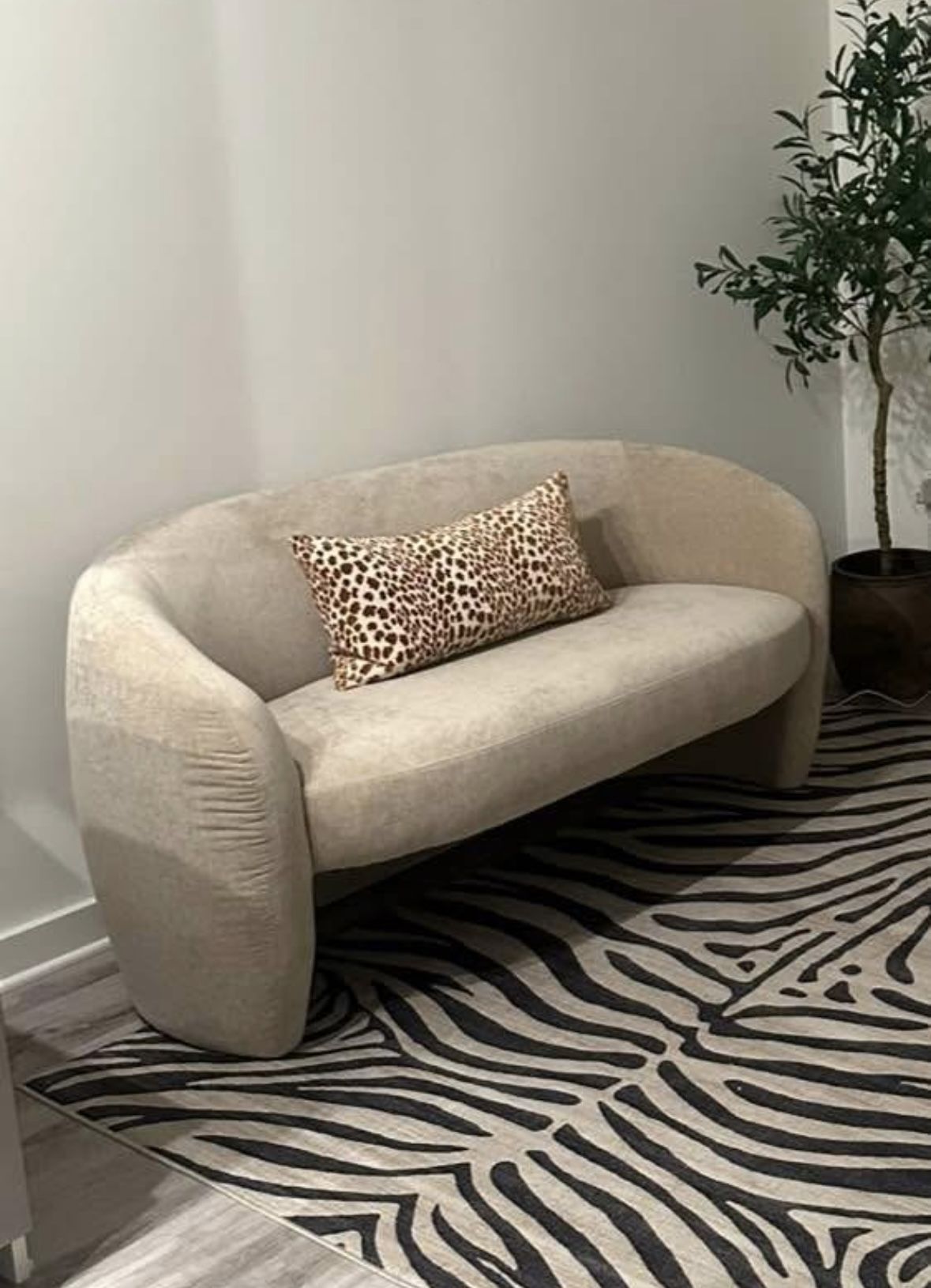 MUST SELL IMMEDIATELY!!!! All Modern Cream Kearney 61" Upholstered Loveseat