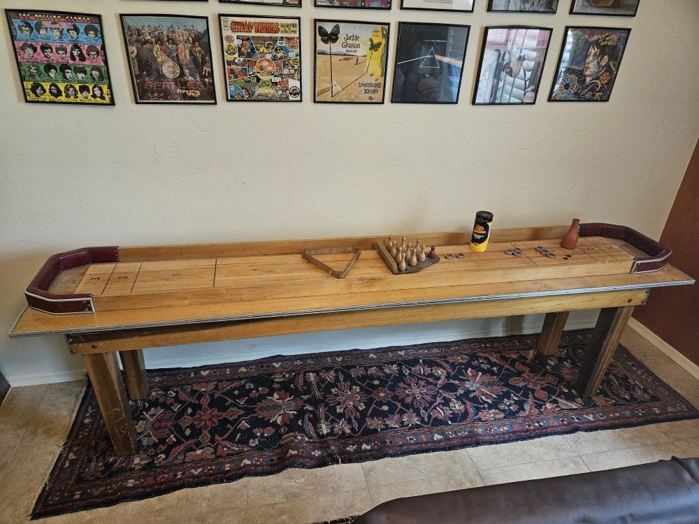 Vintage Shuffleboard Table 9'