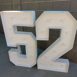 2 large marquee lED numbers $40
