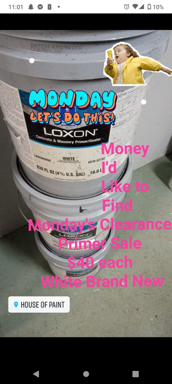 Clearance Primer Sale $5 Per Gallon
