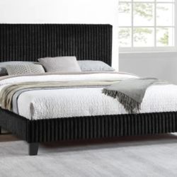 Brand New Black Queen Platform Bed Frame w Mattress (Available In Full Size)