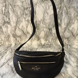 Kate Spade Belt Bag/Fanny Pack Pebble Leather Black- EXCELLENT