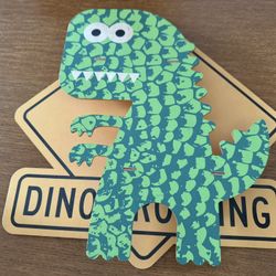 Modern Moose Dino Crossing Wall Decor