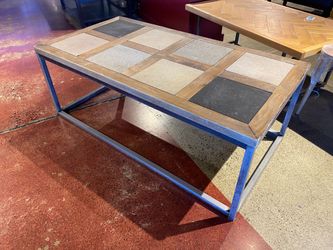 ASHLEY Tile Top Coffee Table with Metal Base