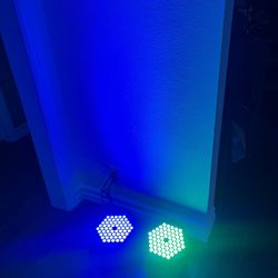 2 Dj 60 LED changing colors Wash RGB Lights Party Light for Any Event With Remote Control 