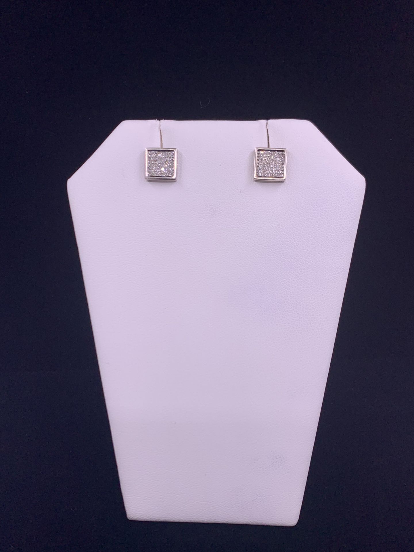 White Gold Diamond Earrings .64ctw 3.5g 14kt