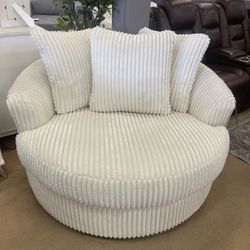Fog Oversized Swivel Accent Chair