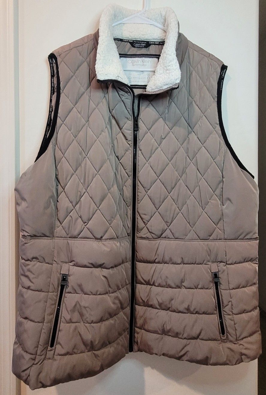 Calvin Klein Brown puffer vest Mens 3x