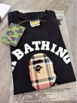 Bape check college tee sizes S-XL Available