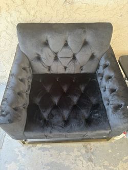 Black Velvet Chair