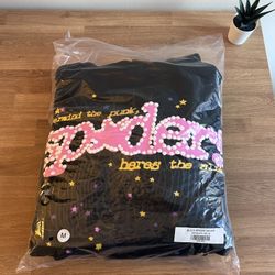 Spider hoodie v2 Black Pink