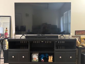 Black TV Stand / Entertainment Center, fits up to 75" TV (not selling TV)