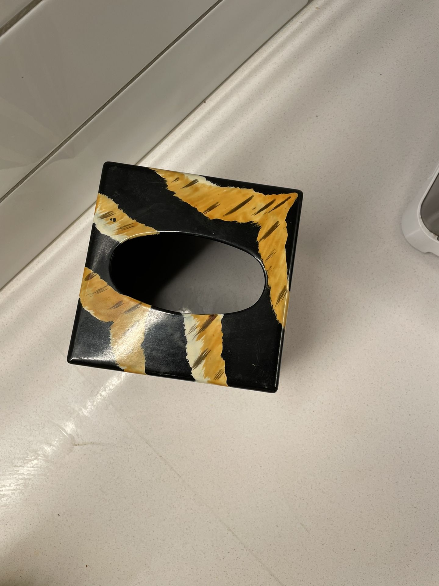 Tiger Print Tissue Box/Decor/Vase