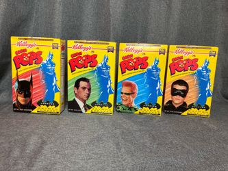 1995 Kellogg’s Corn Pops Batman Forever Complete Set of 4 Collector Cereal Boxes