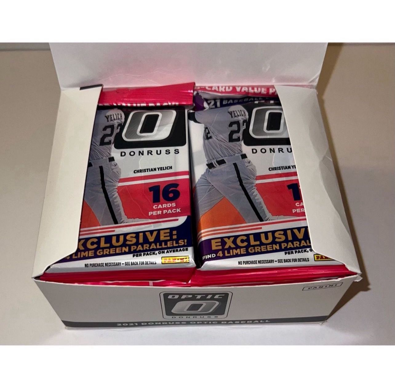 2021 Panini Donruss Optic Baseball Value Pack Box 12 Packs Fat Pack Cello Pack Brand New & Factory Sealed MLB Cards