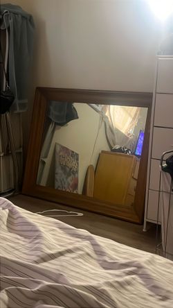 Wooden mirror