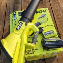 Ryobi 40V blower, battery, charger kit