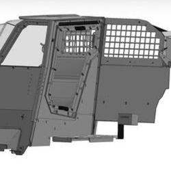 FORD POLICE INTERCEPTOR UTILITY SINGLE CELL KIT WITH DRIVER SIDE FIRE EXTINGUISHER REAR PARTITION
