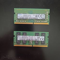 Laptop RAM 16GB and 8 GB