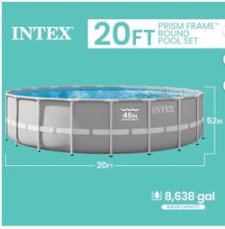 Intex 20 Foot Circular Above Ground Pool
