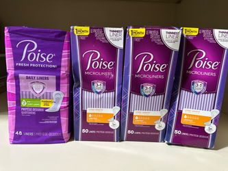 $4 each Poise Daily Liners and Microliners