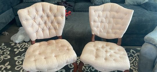 Two Beautiful Vintage Victorian Style Accent Chairs