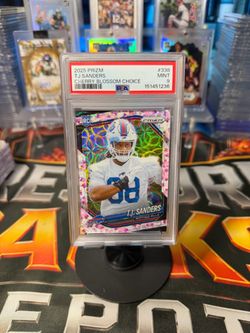 2025 Prizm TJ Sanders Cherry Blossom Choice RC PSA 9