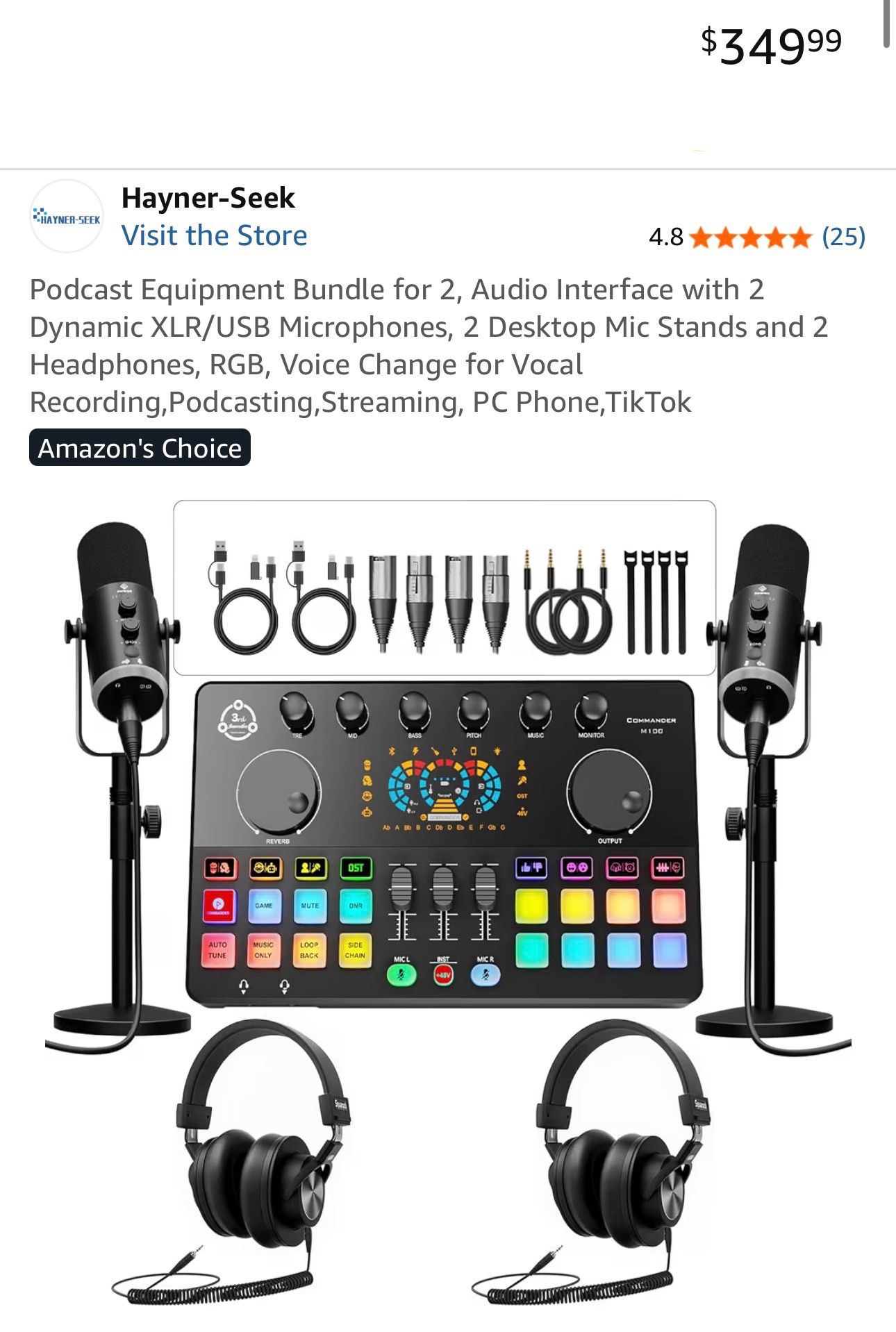 Complete Podcast studio setup/bundle with EVERYTHING