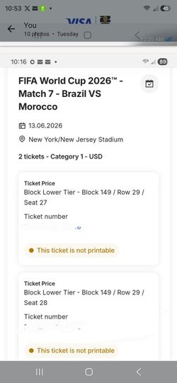 Fifa world cup tickets